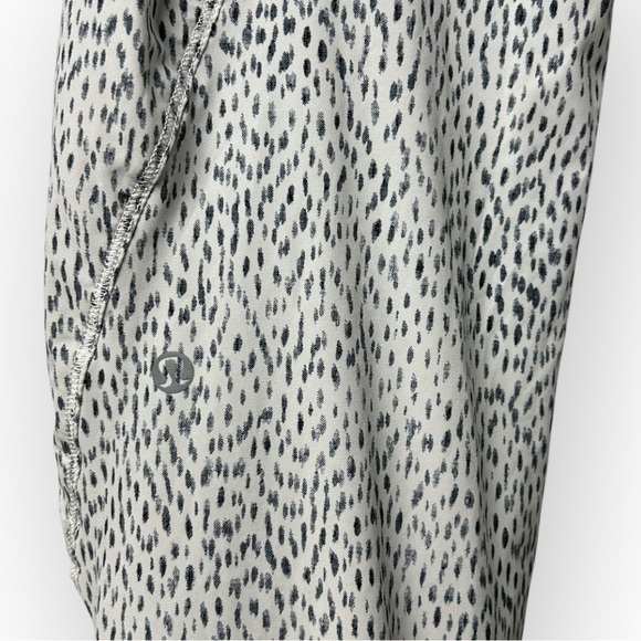 Lululemon Trainer Track Pant Dottie Dash White Black 8 - Picture 10 of 11